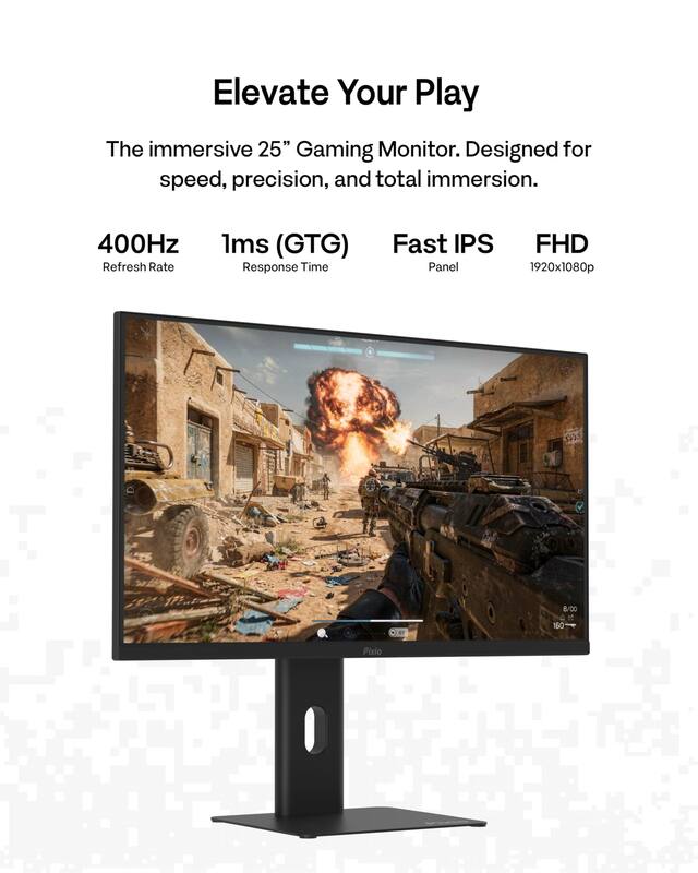Monitor Pixio PX258 24,5 polegadas 400Hz FHD 1ms GTG IPS - Monitor